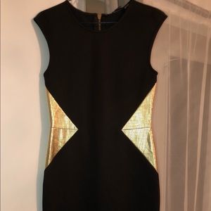 Black and gold dress